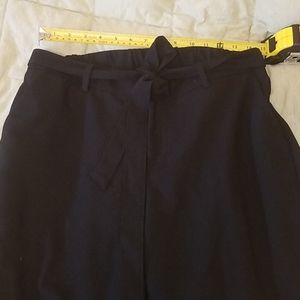 Mid rise front tie dress pants